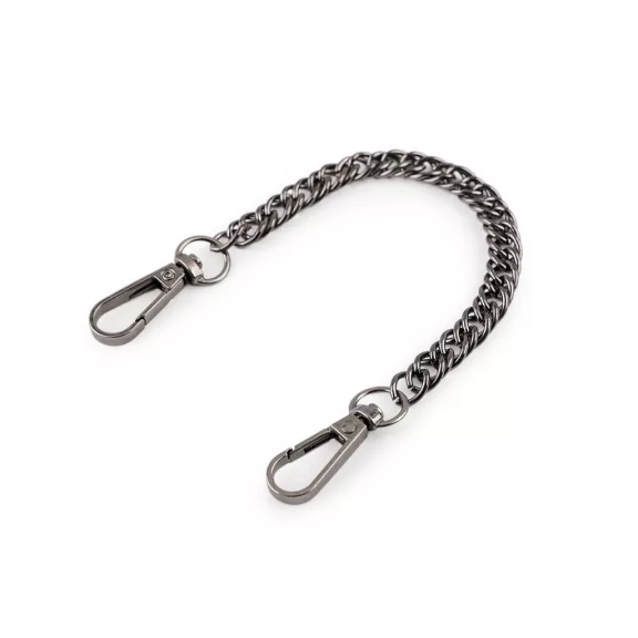 Lánc / táska fül karabinerrel hossza 21,5 cm - 3 nikkel fekete (3 db-os csomagolás) Lánc / táska fül karabinerrel hossza 21,5 cm - 3 nikkel fekete (3 db-os csomagolás)