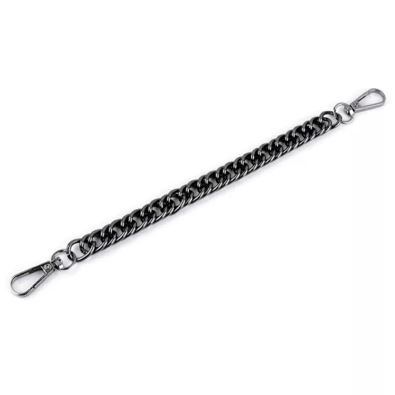 Lánc / táska fül karabinerrel hossza 25 cm - 3 nikkel fekete (1 db-os csomagolás) Lánc / táska fül karabinerrel hossza 25 cm - 3 nikkel fekete (1 db-os csomagolás)