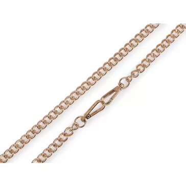   Lánc táskára karabinerrel hossza 120 cm - 2 (10 mm) rózsaarany (6 db-os csomagolás)