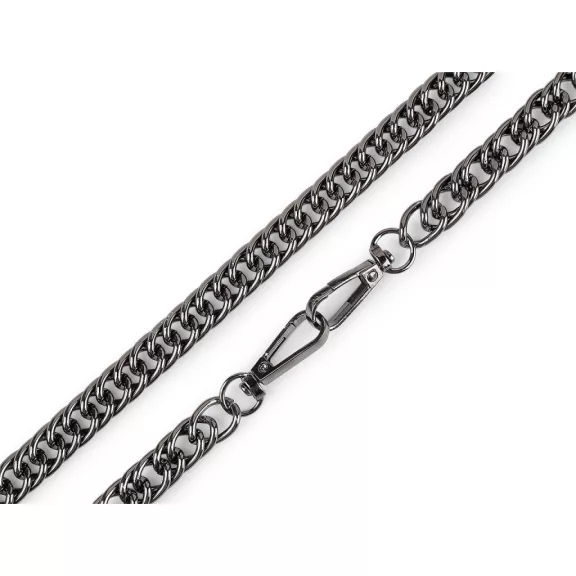 Lánc táskára karabinerrel hossza 110; 120 cm - 3 (120 cm) nikkel fekete (10 db-os csomagolás) Lánc táskára karabinerrel hossza 110; 120 cm - 3 (120 cm) nikkel fekete (10 db-os csomagolás)