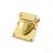 Fém táska zár 36x33 mm kapocs - 1 világos arany (5 szett)