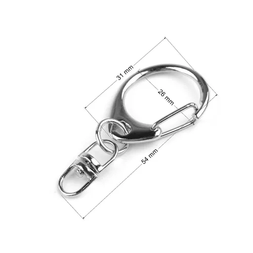 Fém forgó karabiner 26x54 mm