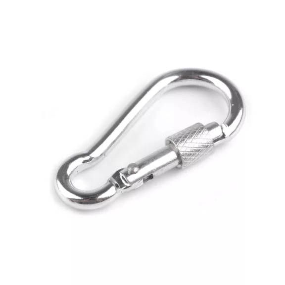 Fém karabiner kapoccsal - 1 nikkel (2 db-os csomagolás) Fém karabiner kapoccsal - 1 nikkel (2 db-os csomagolás)