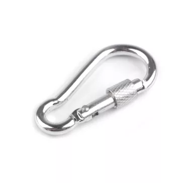 Fém karabiner kapoccsal - 1 nikkel (50 db-os csomagolás)