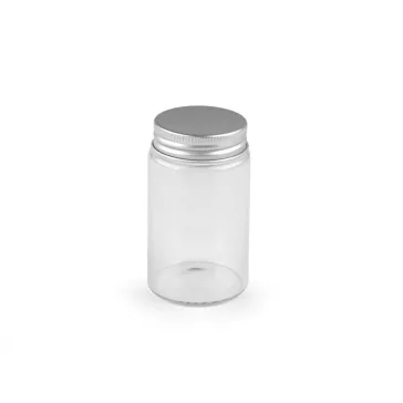   Üvegcse csavaros fedővel 47x80 mm - Transparent (4 db-os csomagolás)