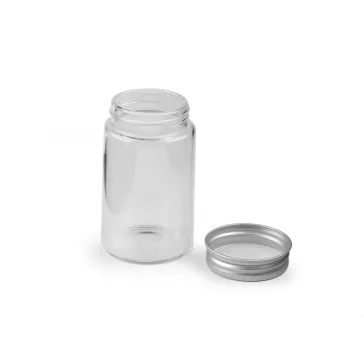   Üvegcse csavaros fedővel 47x80 mm - Transparent (12 db-os csomagolás)