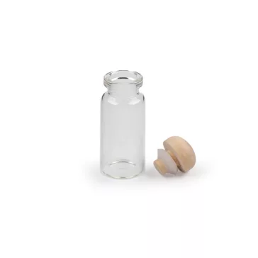   Üvegcse fa dugóval - 1 (22 x 60 mm) Transparent (12 db-os csomagolás)