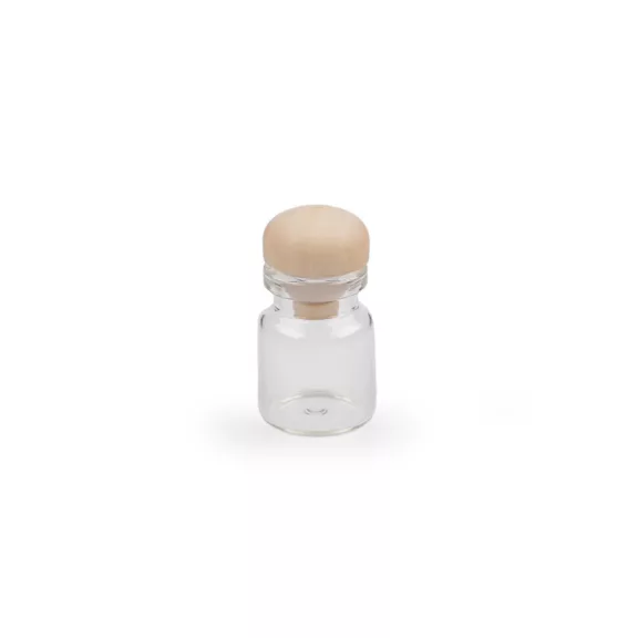 Üvegcse fa dugóval - 1 Transparent (12 db-os csomagolás) Üvegcse fa dugóval - 1 Transparent (12 db-os csomagolás)