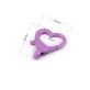 Fém karabiner színes szív 15 mm lyuk