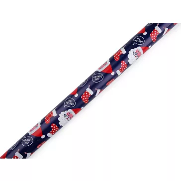   Csomagoló papír karácsonyi 0,7x2 m - 60 blue dark Santa (1 db-os csomagolás)