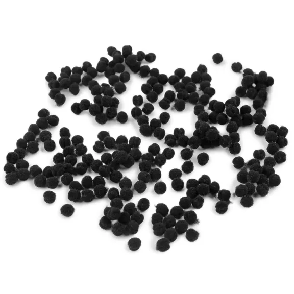 Színes Pom pom golyók mini Ø4 mm - 3 fekete (5 zacskó) Színes Pom pom golyók mini Ø4 mm - 3 fekete (5 zacskó)