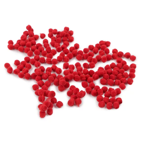 Színes Pom pom golyók mini Ø4 mm - 2 piros (5 zacskó) Színes Pom pom golyók mini Ø4 mm - 2 piros (5 zacskó)