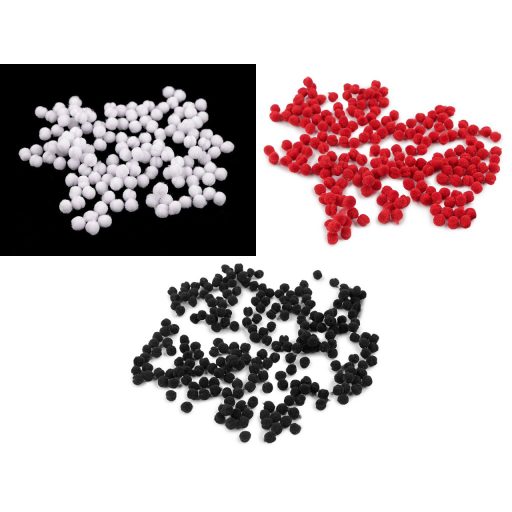 Színes Pom pom golyók mini Ø4 mm