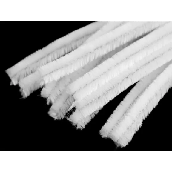 Zseníliadrót Ø10 mm 30 cm modellező - 1 fehér (10 db-os csomagolás) Zseníliadrót Ø10 mm 30 cm modellező - 1 fehér (10 db-os csomagolás)