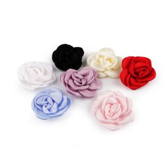 Szatén rózsa virág varrható, ragasztható Ø5; 6 cm