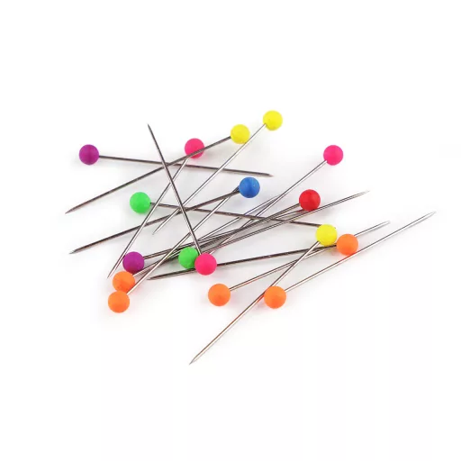 Műanyag neon fejű gombostű 38 mm