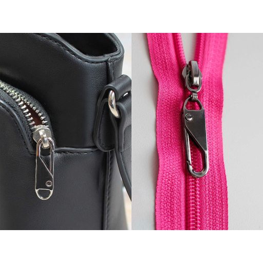 Fém karabiner / tartalék cipzár húzóka