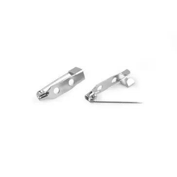 Bross kitűző alap 5x20 mm - platina (50 db-os csomagolás)