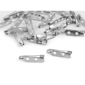 Bross kitűző alap 5x20 mm - platina (50 db-os csomagolás)