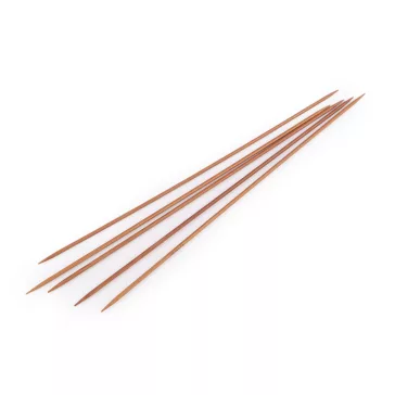   Kesztyűkötőtű 2; 2,5; 3; 3,5; 4,5 - 2 (2,5 mm) sötét bambusz (5 szett)
