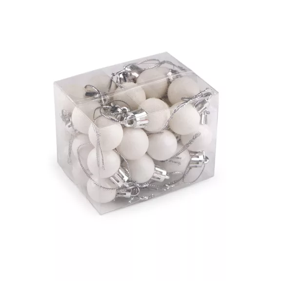 Karácsonyi gömb Ø20 mm - 1 fehér (5 box) Karácsonyi gömb Ø20 mm - 1 fehér (5 box)