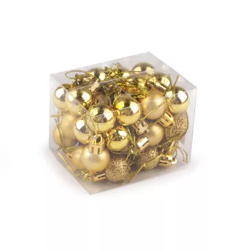 Karácsonyi gömb Ø20 mm - 3 világos arany (5 box)