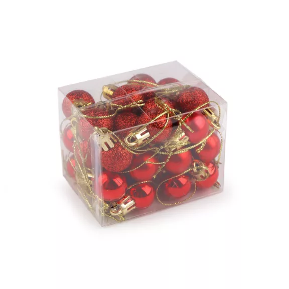 Karácsonyi gömb Ø20 mm - 5 piros (1 doboz) Karácsonyi gömb Ø20 mm - 5 piros (1 doboz)