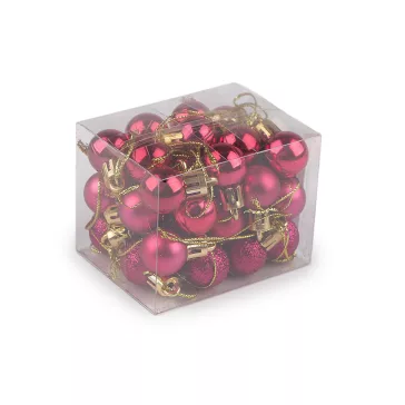 Karácsonyi gömb Ø20 mm - 6 rózsaszín (5 box)