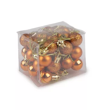 Karácsonyi gömb Ø20 mm - 10 rézsárga (5 box)
