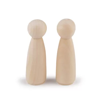   Natúr fa figurák 29x90 mm festhető - természetes világos (50 db-os csomagolás)