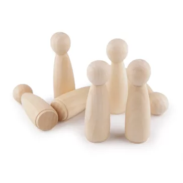   Natúr fa figurák 29x90 mm festhető - természetes világos (50 db-os csomagolás)