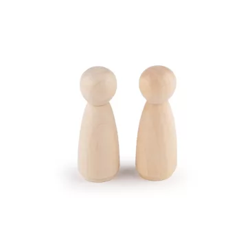   Natúr fa figurák 25x67 mm festhető - természetes világos (50 db-os csomagolás)