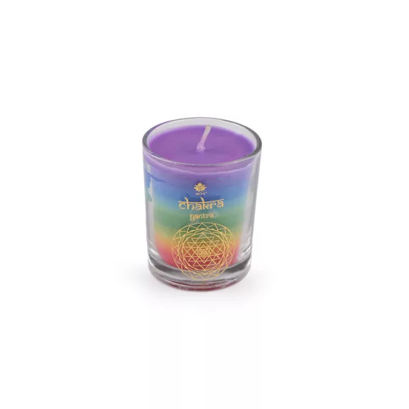 Csakra gyertya üvegben 60 g - multicolor (1 db-os csomagolás) Csakra gyertya üvegben 60 g - multicolor (1 db-os csomagolás)