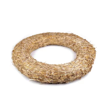 Szalma koszorú Ø60 cm - természeti (3 db-os csomagolás)