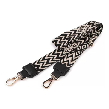   Textil állítható táskafül karabiner 3,8 cm széles - 3 világos bézs arany (3 db-os csomagolás)