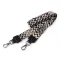 Textil állítható táskafül karabiner 3,8 cm széles - 8 világos bézs platina (1 db-os csomagolás)