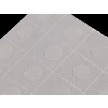   Kétoldalas gél pöttyök, öntapadós Ø12 mm - Transparent (1 zacskó)