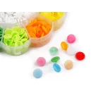 Műanyag patent gomb tokban összenyomható 11,5 mm - mix (1 szett) Műanyag patent gomb tokban összenyomható 11,5 mm - mix (1 szett)