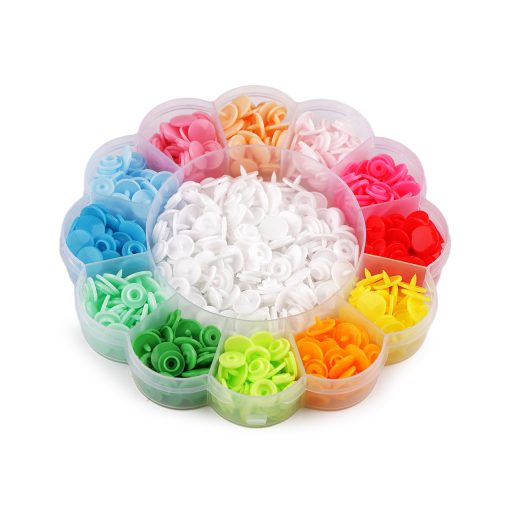 Műanyag patent gomb tokban összenyomható 11,5 mm