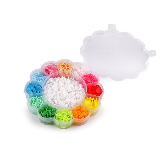 Műanyag patent gomb tokban összenyomható 11,5 mm