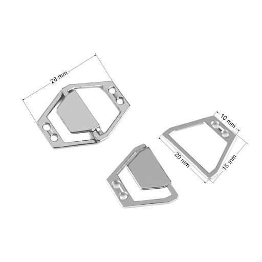Fém dísz kapocs 20x26 mm