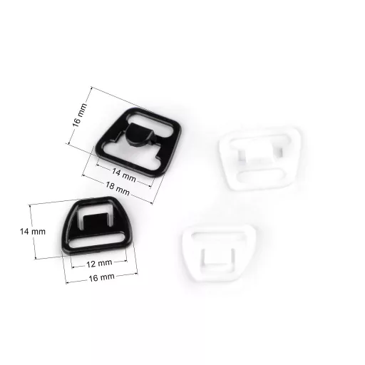Műanyag fehérnemű kapocs / szoptató melltartók 12 mm