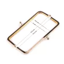 Táskakeret felvarrható 15,5x9 cm - rózsaarany (5 db-os csomagolás)