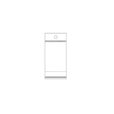   PP bopp  ragasztó csíkos celofán tasak 4x6 cm egyik oldala átlátszó - fehér átlátszó (1000 db-os csomagolás)