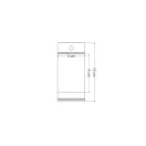 PP bopp  ragasztó csíkos celofán tasak 4x6 cm egyik oldala átlátszó - fehér átlátszó (3000 db-os csomagolás)
