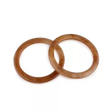   Gyanta táskafül Ø12 cm - 3 teve bézs (6 db-os csomagolás)