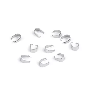   Rozsdamentes acél csúszda ékszerkészítéshez - 1 (3x7 mm) platina (50 db-os csomagolás)