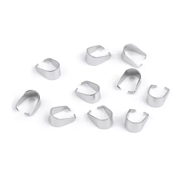   Rozsdamentes acél csúszda ékszerkészítéshez - 3 (5x10 mm) platina (20 db-os csomagolás)