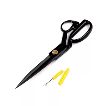   Szabóolló QK hossza 29 cm varratbontóval - fekete (3 db-os csomagolás)