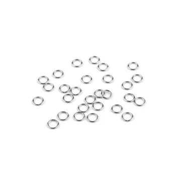   Kapocs karika zárt Ø6; 7; 9; 10 mm rozsdamentes acélból - 1 (6 mm) platina (100 g-os csomagolás)